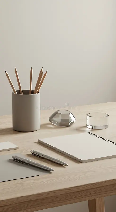 A clean, organized desk setup representing clear systems for ADHD brains